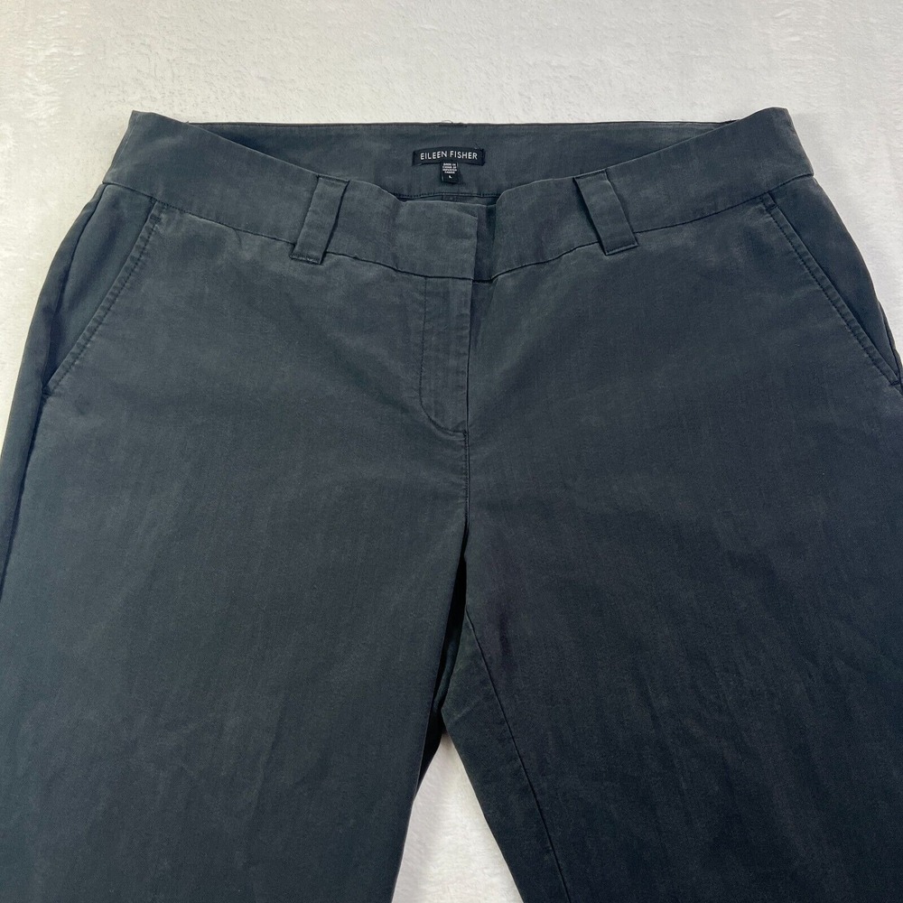 Eileen Fisher Gray Pant Slacks Womens Large #S4SUP-1‎ Orig $208